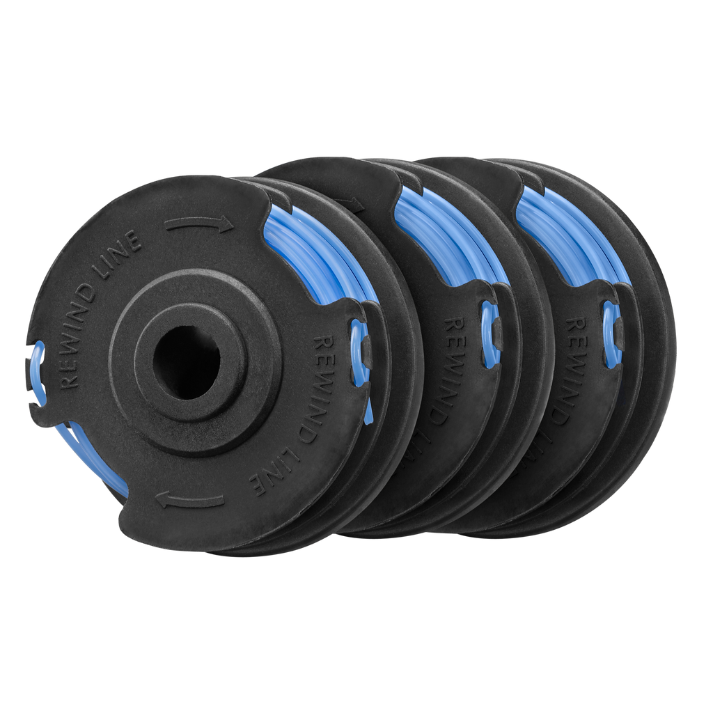 Electric String Trimmer Dual 0.65" Line & Spool (3-Pack)